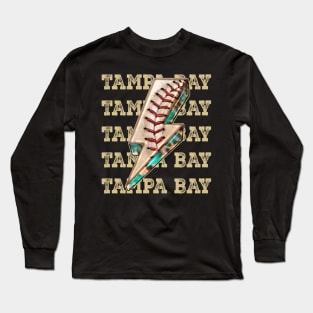 Aesthetic Design Tampa Bay Gifts Vintage Styles Baseball Long Sleeve T-Shirt